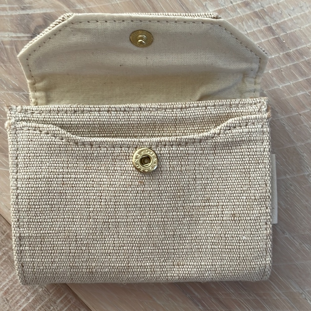 Sezane Mini Compact wallet. Natural - Picture 5 of 13